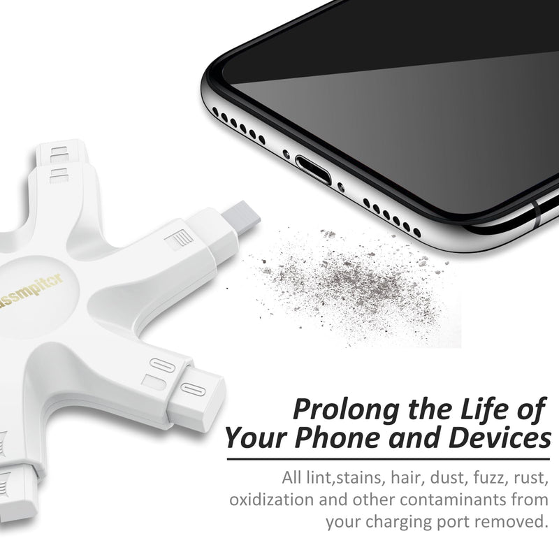 for iPhone Cleaning Kit Port Cleaner, Repair and Restore Tool for iPad Pro Watch Cell Phone Charging Port, Lightning Charger Cables Speaker Airpod Cleaning Putty Dust for All Devices Snow White