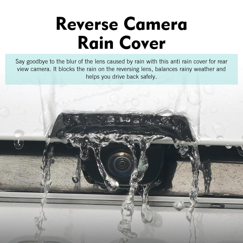 Car Rear View Camera Cover, Anti-rain Backup Camera Cover, 360 Degree Cars Rain Guard Rear View Cameras Sticker Strip, Universal for Car SUV Truck (Carbon Fiber Black)