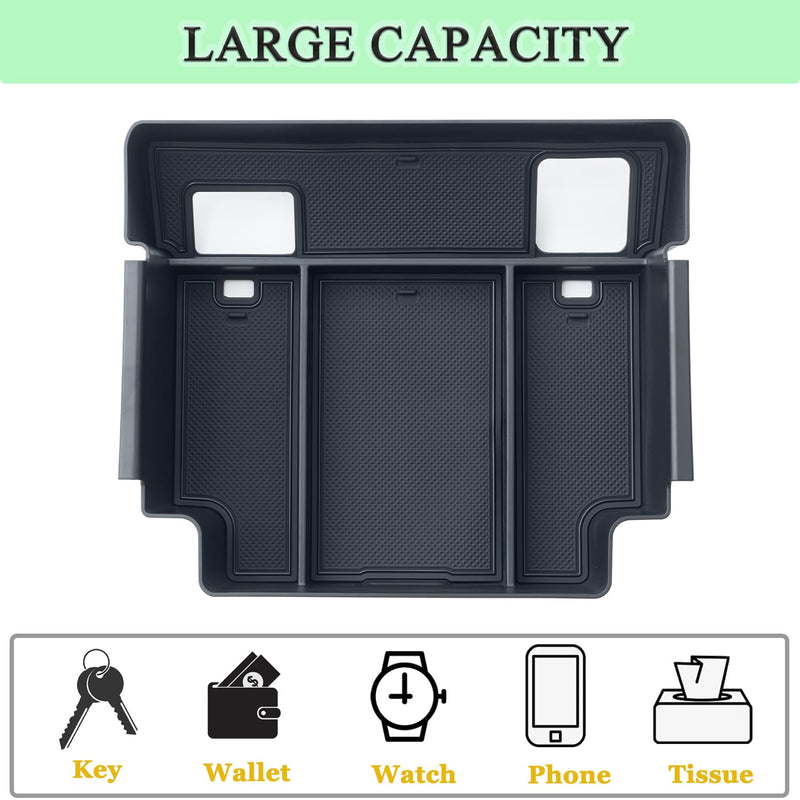 PIMCAR Full Center Console Organizer for 23-25 Chevy Silverado/GMC Sierra 1500, 22-25 Silverado/Sierra 1500 Refreshed Models, 24-25 Silverado/Sierra 2500HD 3500HD (Full Console w/Bucket Seats ONLY) 22-25 1500 Refreshed & 24-25 2500HD/3500HD Black