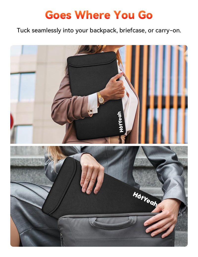 18.5" Portable Monitor Sleeve Bag, Storage Bag as Monitor Case | Water Resistant Neoprene Cover for Travel Laptop Monitor, iPad Tablet Protective Case & MacBook Laptop Sleeve