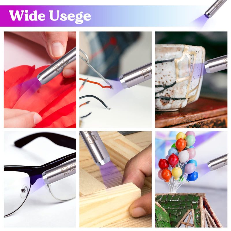 Bundle Set of UV Resin Kit with UV Flashlight and Upgraded 500g Crystal Clear UV Resin