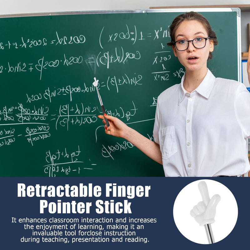 3 Pack Telescoping Teachers Pointer - Versatile Retractable Hand Pointers for Teaching and Presentations - Extendable to 21.7 Inches - Blue + Black + Pink