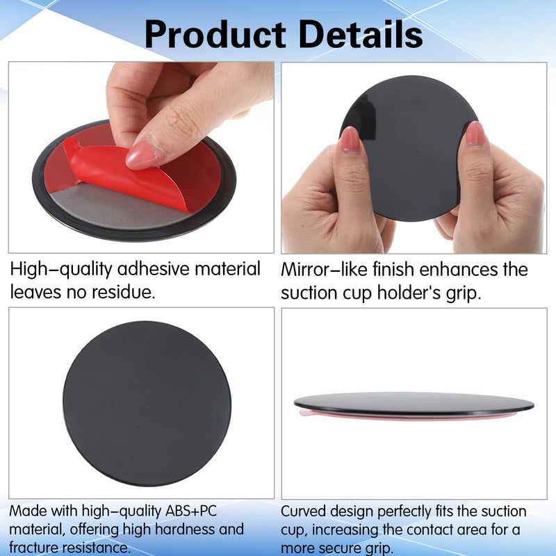 3 Pcs Dashboard Pad, Phone Suction Pads 3.15" Dashboards Adhesive for Car Mount Dash Mount Dash Sticky Pad for Car Dashboard GPS Suction Mounts Camera Phone Holder