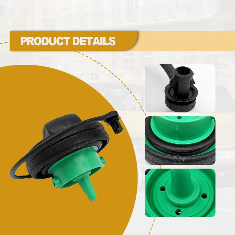 Fuel Tank Cap Gas Cap Compatible with Volkswagen - 2011-2020 VW Jetta, 2015-2020 VW GTI, 2015-2020 VW Golf Retaining Strap Replace 5C0201550T, 5Q0201550L