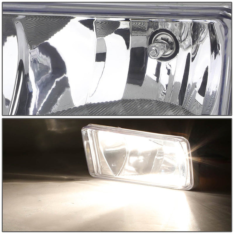 DNA MOTORING FL-ZTL-111-CH Front Bumper Fog Light Driver & Passenger Side [Compatible with 07-08 Escalade / 07-13 Avalanche / 07-15 Silverado]