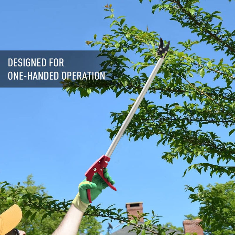Altdorff Cut and Hold Pruner Set, Lightweight 32-Inch Long Reach Pruner One-Handed Operation, Hold Long Reach Cut Rotating, 8.3" Hand Pruner for Branch Pruning, Fruit Picking, Prickly Plants & Roses Modern