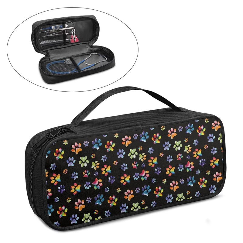 Boho Flower Stethoscope Carrying Case Large Stethoscope Holderwith Handle Portable Hard Organizer Storage Bag for Nurse Essentials for Work Boho Flower