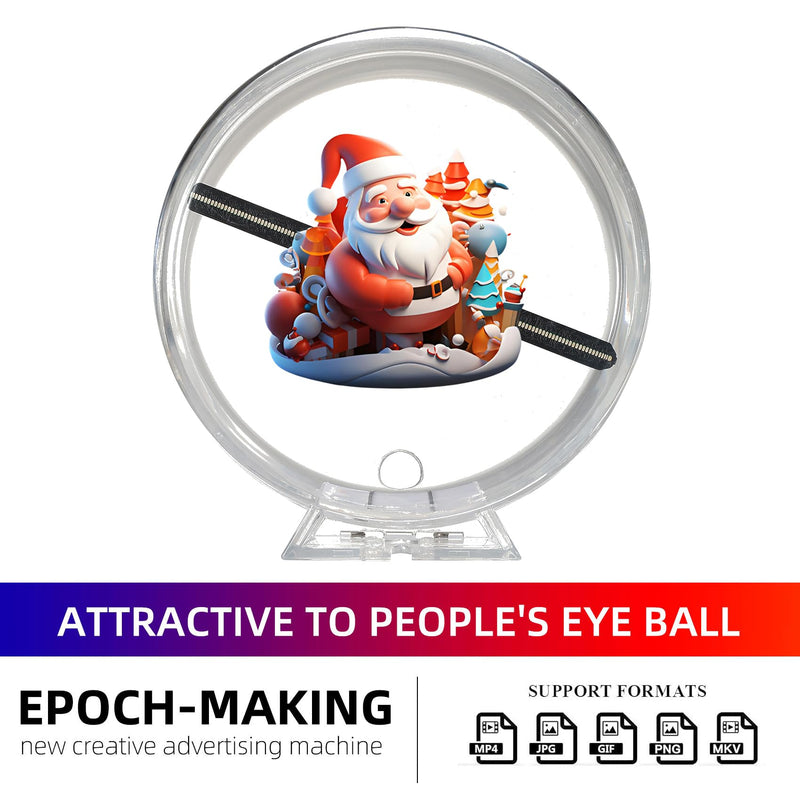 with Protective Cover, 4.7''Holographic Plug and Play LED Advertising Display, with Remote&Bluetooth&1500 Video Library, for Halloween,Christmas, Retail,Trade Show,Tabletop Promotion 4.7 inch
