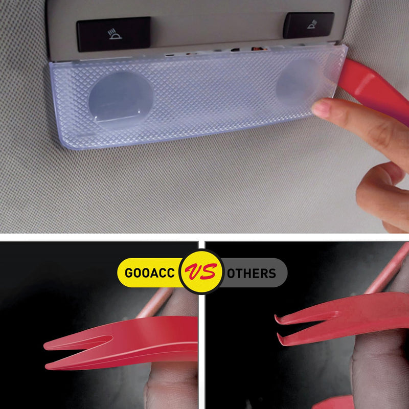 GOOACC Auto Trim Removal Tool Kit No-Scratch Tool Kit for Car Audio Dash Window Molding-4PCS (Red) Red 4PCS Trim Removal Tool