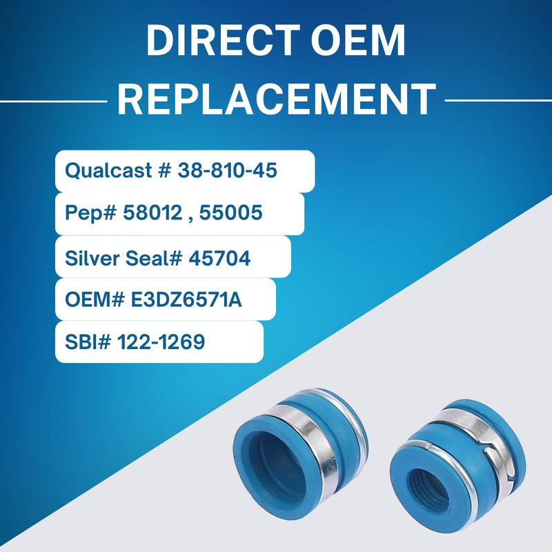SSI Rubber Positive Valve Stem Seal - Fits an 11/32" Valve Stem And .500" Guide O.D., Valve Seals For SBC BBC SBF, Positive Seal