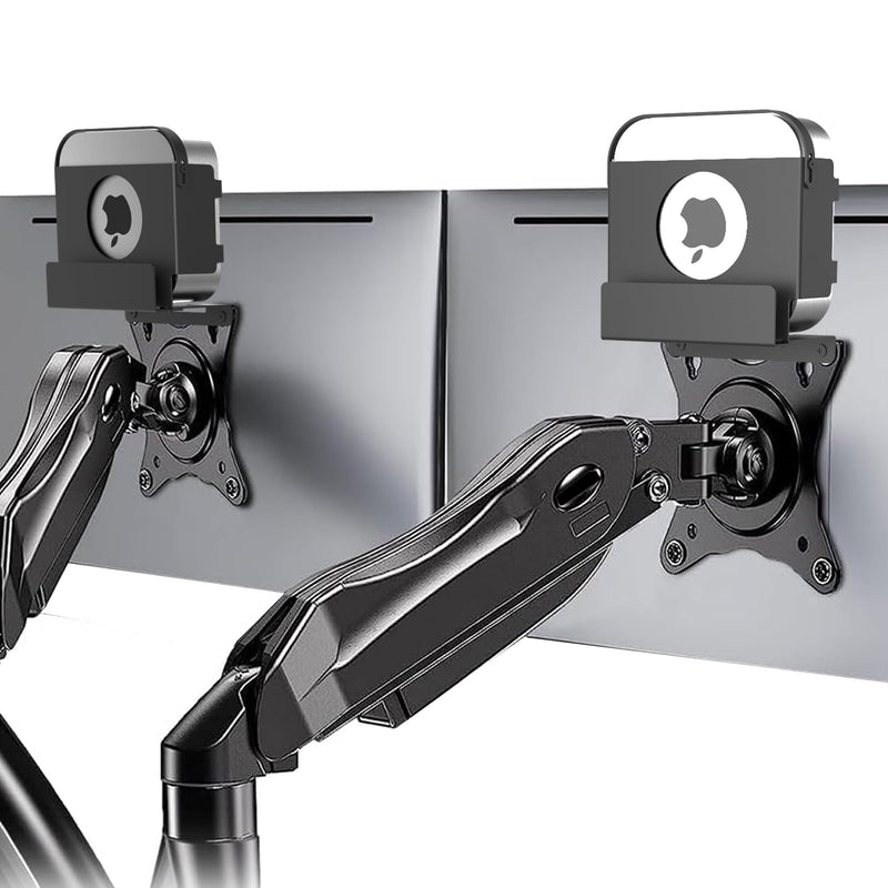 Compatibe for Mac mini M4 Monitor Back Stand, wallmount, Desktop Bottom Mount, Supports Screw and Adhesive Installation. Built-in Fixed Slot for USB hub or Portable Hard Drive.(Black) black