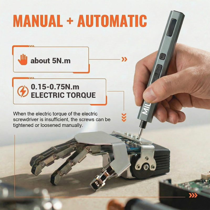 Small Electric Screwdriver Set with Case, 5 Adjustable Power Digital Torque Screwdriver, 4 LED Light, Cordless Mini Screw Driver for iPhone PC Computer Watch Laptop Repair Tool Kit