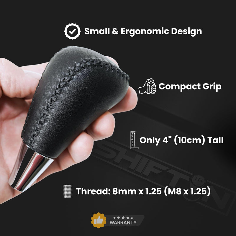 Leather Wood Gear Shift Knob for Toyota Avalon Yaris 4Runner Land Cruiser Sienna Camry Solara Tacoma and Lexus ES300 ES330 GS300 GS400 GS430 SC300 SC400 (Black Leather) Black Leather