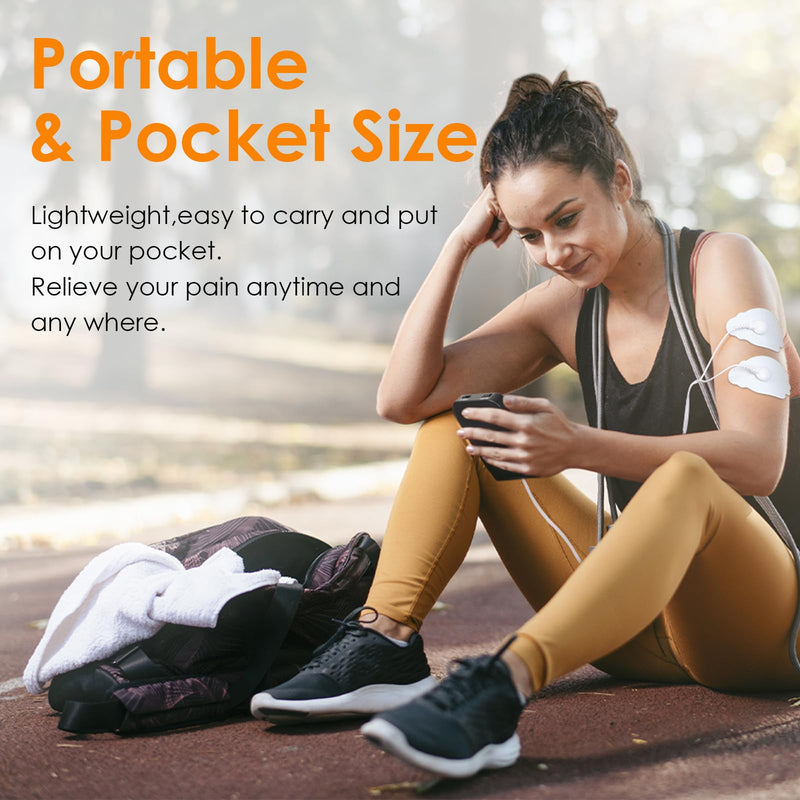 TENS Unit Muscle Stimulator 36 Modes, Rechargeable Dual Channel TENS Machine for Pain Relif Muscle Massager with 12 Premium Electrode Pads and Dust-Proof Storage Bag MH-1088