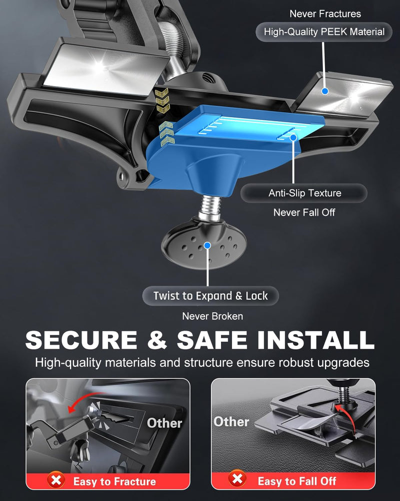 Magnetic CD Phone Holder for Your Car-360°Metal Arm/Strong Magnets | CD Player Car Phone Mount, Hands-Free CD Slot Cell Phone Cradle Fit for iPhone 17 Pro Max 16 15 14 13 12, 4-7'' Smartphone