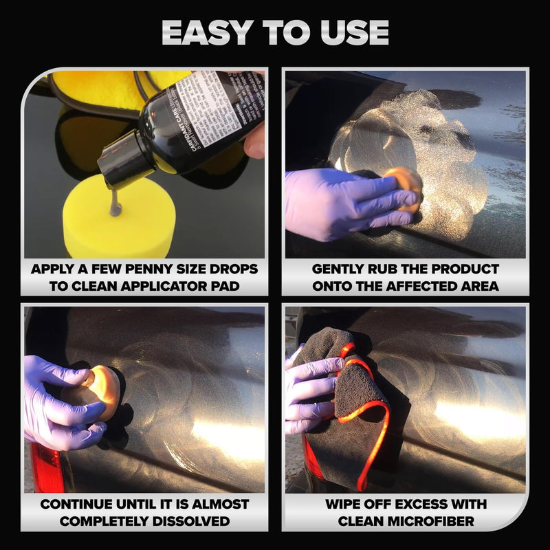 Carfidant Black Scratch and Swirl Remover - Car Scratch Remover for Paint Scratches - Polishing Compound for Cars Kit with Buffer Pad - Buffing Compound for Car Paint Restorer Black Scratch Remover