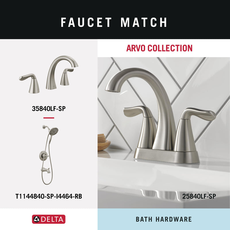 Delta Arvo (1-Pack) 18'' w/ 6" Extender Towel Rack for Bathroom SpotShield Brushed Nickel Extendable 18-24" Towel Bar for Bathroom Wall Towel Holder Rod Wall Mounted ARV18-DN