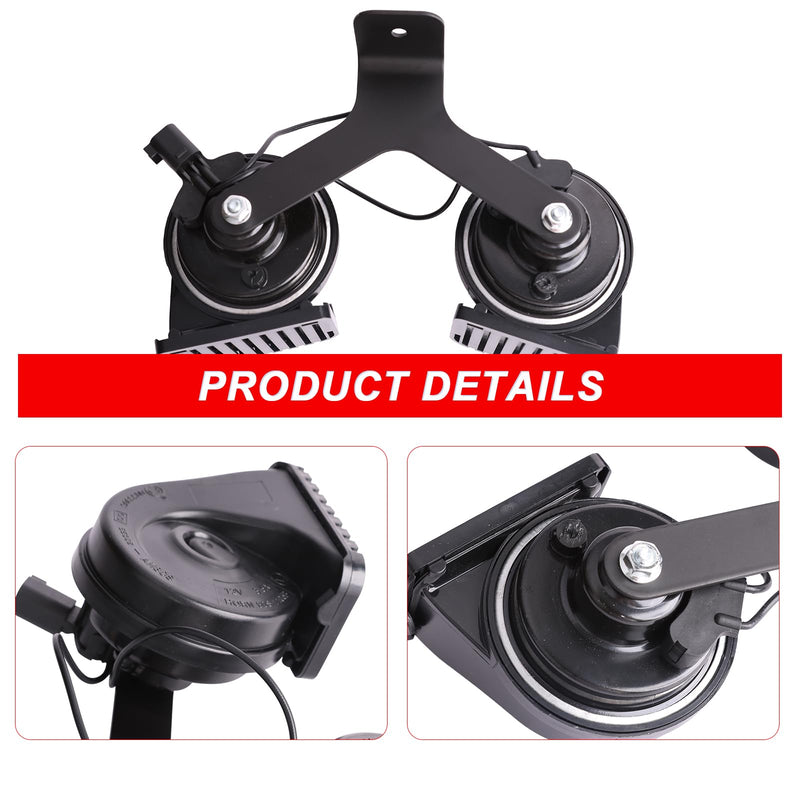 Horn Assembly With Bracket Compatible with Jeep Cherokee 2014-2018 Dual Horn Replacement
