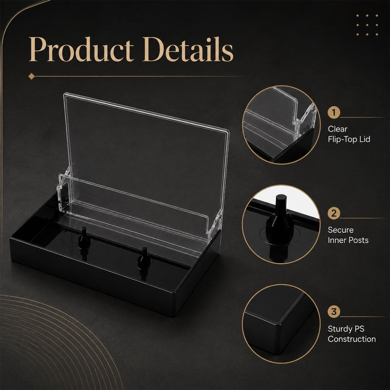 20Pcs Audio Cassette Tape Storage Case, 4.3 x 2.8 x 0.6 in Plastic Empt Blank Cassette Tapes with Music Display Box Organizer for Recording,Standard Cassettes, Clear Lid and Black Base