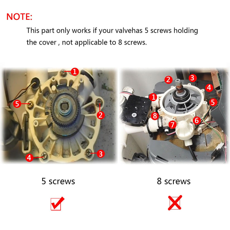 7238468 Water Softener High Flow Valve Rotor and Seal Kit Solved Leak Only Applicable to Valves with 5 Fixed Cover Screws 7238468