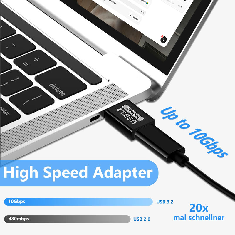 USB to USB C Adapter, USB C Female to USB Male 10Gbps Type C for iPhone 17/16/15/14/13 Plus Pro Max,iPad Air Mini 6 7,Galaxy S23 S24,iPad Air (5 Pack USB A to USB C & 5 Pack USB C to USB A, 10Pack) 5 Pack USB A to USB C & 5 Pack USB C to USB A
