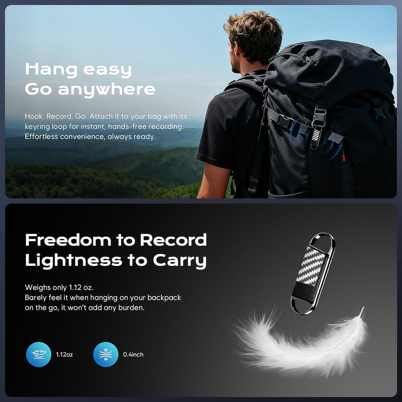 136GB(18800H) AI Noise Reduction Voice Activated Recorder - Pexqil Voice Recorder with OTG Transfer, Portable Auto Save Recording Device, Audio Recorder for Business Lectures Interviews 136.0 GB
