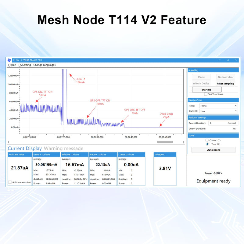 Mesh Node T114 V2 LoRaWAN Meshtastic Board AYWHP Meshtastic Tracker Nordic nRF52480 with Screen GNSS + Screen Case 1.9″ TFT Display 902-928MHz SX1262 Chip BLE WiFi Compatible with Arduino/Meshtastic T114 V2 + Screen Caese + GNSS