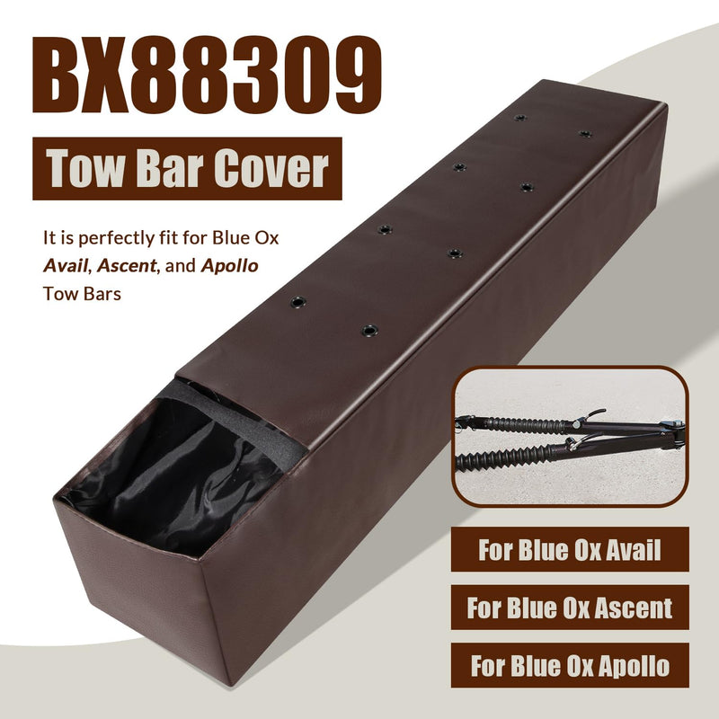 BX88309 Tow Bar Cover for Blue Ox Avail, Ascent, Apollo Tow Bars (Brown)