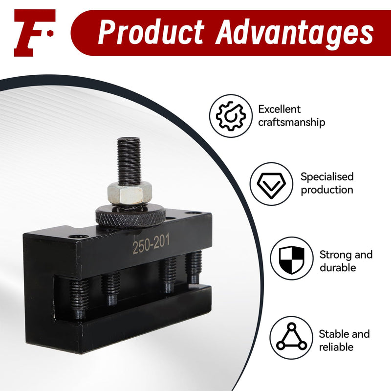 findmall BXA #1 Quick Change Turning and Facing Lathe Tool Post Holder 250-201 Tool Holder Fit for Lathe