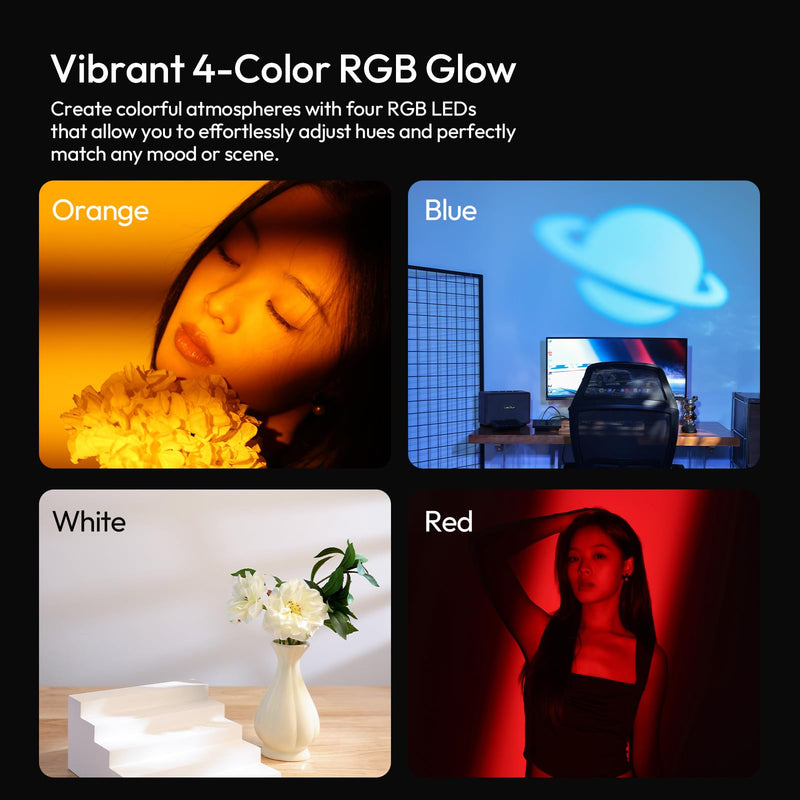 ULANZI LM01 Photography Flashlight RGB Video Light, 7500mAh Rechargeable Photography Flashlight with 20 Filters, 3H Max Runtime, 1200 Lux Output for Wedding, TikTok Videos, Cosplay, Content Creation