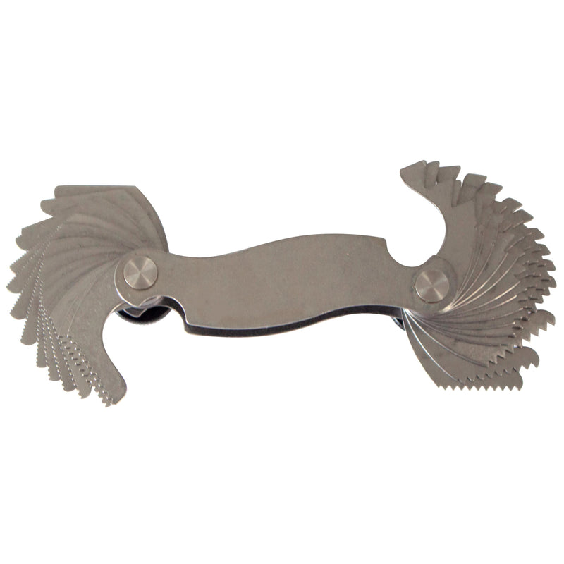 Made in USA | Unipec Screw Pitch Gauge – 28 Leaves, 4–80 TPI | English Thread Gage Tool | Precision Steel Thread Measuring Tool English 28-Leaf