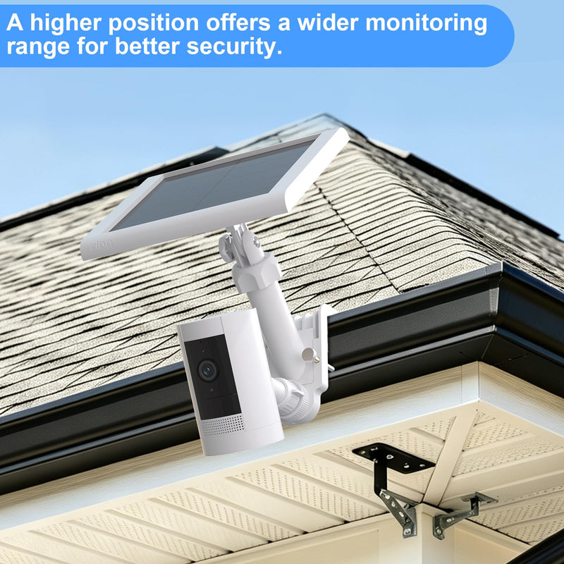 UYODM Gutter Mount for Ring Solar Panel and Cameras, Stick Up Cam, Stick Up Cam Pro, Outdoor Cam Plus Battery, Spotlight Cam Plus/Pro 1 Pack
