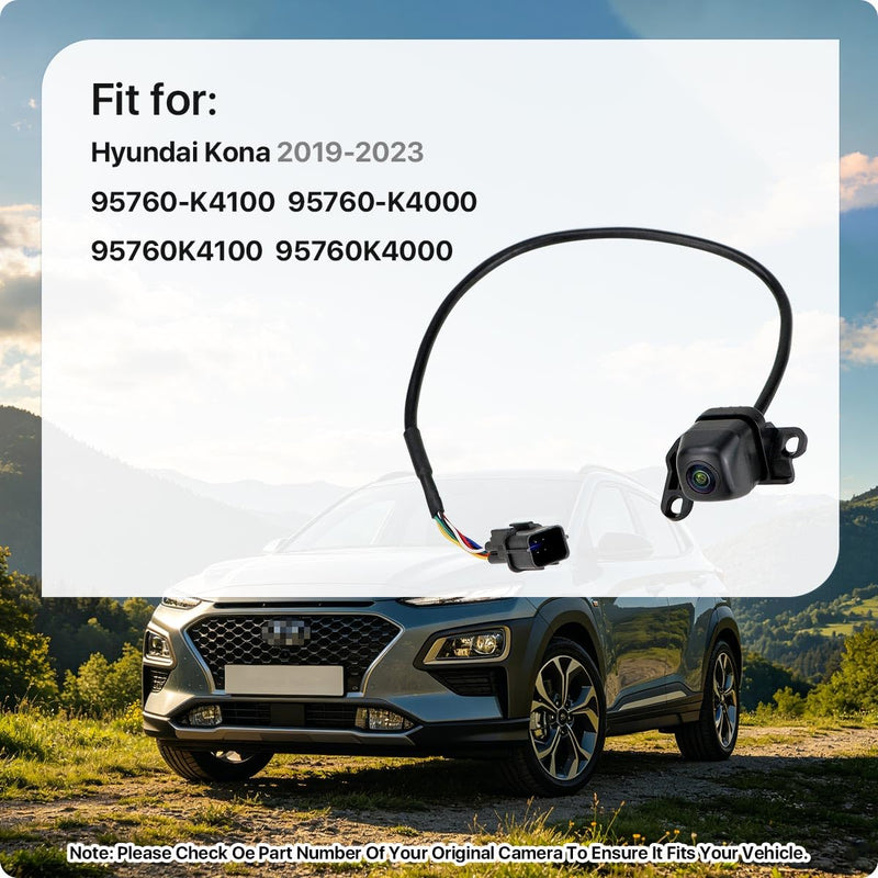95760-K4000 Rear View Camera Replacement for Hyundai Kona 2019-2023, OE Backup Cam Replaces 95760-K4100 95760K4100 95760K4000 by GreenYi