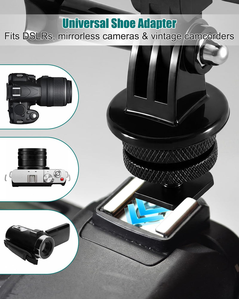 Hot Shoe Mount Fits for ImmersionRC Powerplay, Universal Camera Cold Shoe | Aluminum cold shoe adapter for Professional DSLR Camera Retro Camcorders Transcription HD Digital Direct Recording
