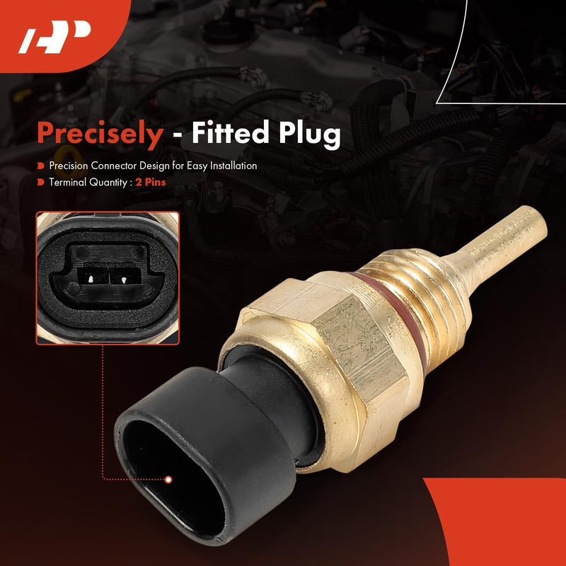 A-Premium Engine Coolant Temperature Sensor [2 Pins] Compatible with Ram 2500 2011-2018/2020, 3500 2011-2019/2021, 4500 2011-2018/2020, 5500 2011-2020 & Dodge Ram 2500, Ram 3500, Ram 4500, Ram 5500