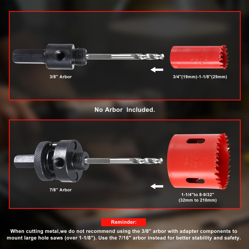 6"(152MM) Bi-Metal M42 Hole Saw with 8% Cobalt– Deep Cut 2" Depth HSS Hole Cutter for Wood, Plastic, Drywall, Metal Sheet & Hardened Stainless Steel（Without Arbor） M42 6 in Deep Hole Saw 1