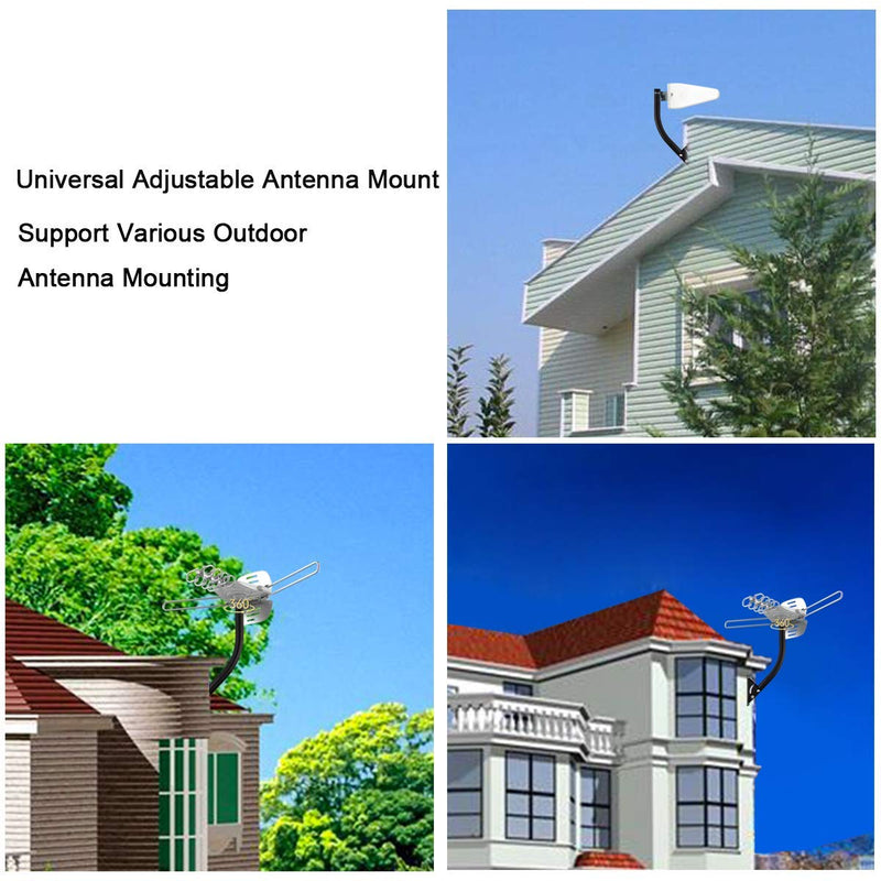 Antenna Mount - 1 BY ONE Attic Adjustable Weather Proof Outdoor TV Antenna Mounting Pole Universal Mount Brackets - Easy Installation, Solid Structure - Perfect for Weather Station System 1byone mount pole