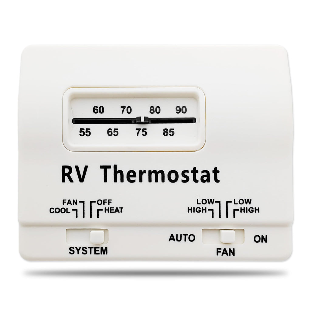 7330G3351 Thermostat Single Stage Heat/Cool Compatible with Coleman RV Air Conditioners Mach Series,White White