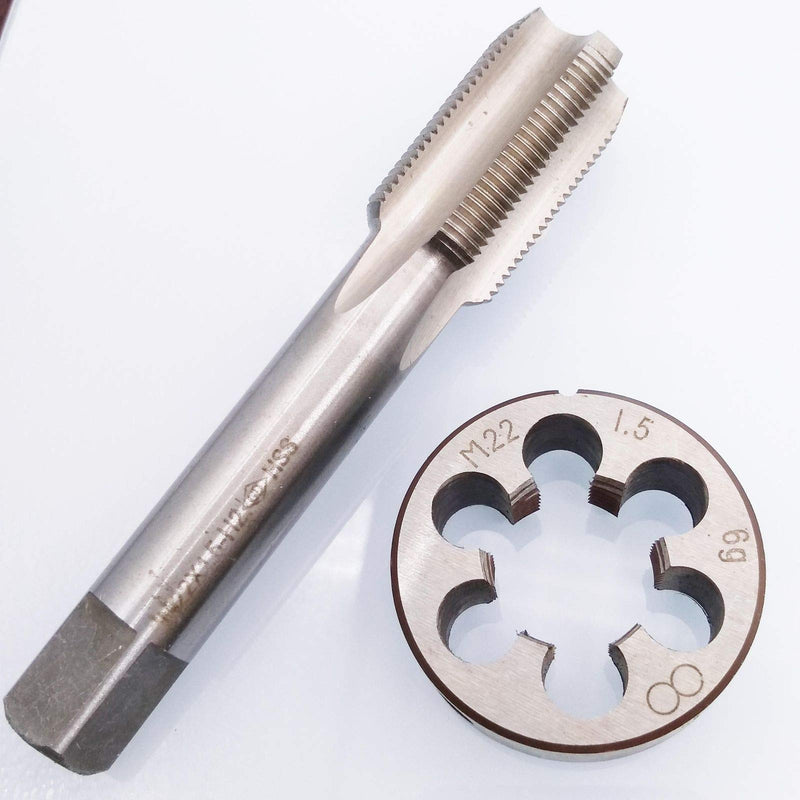 HSS M22 x 1.5mm Tap and M22 x 1.5mm Die Metric Thread Right Hand