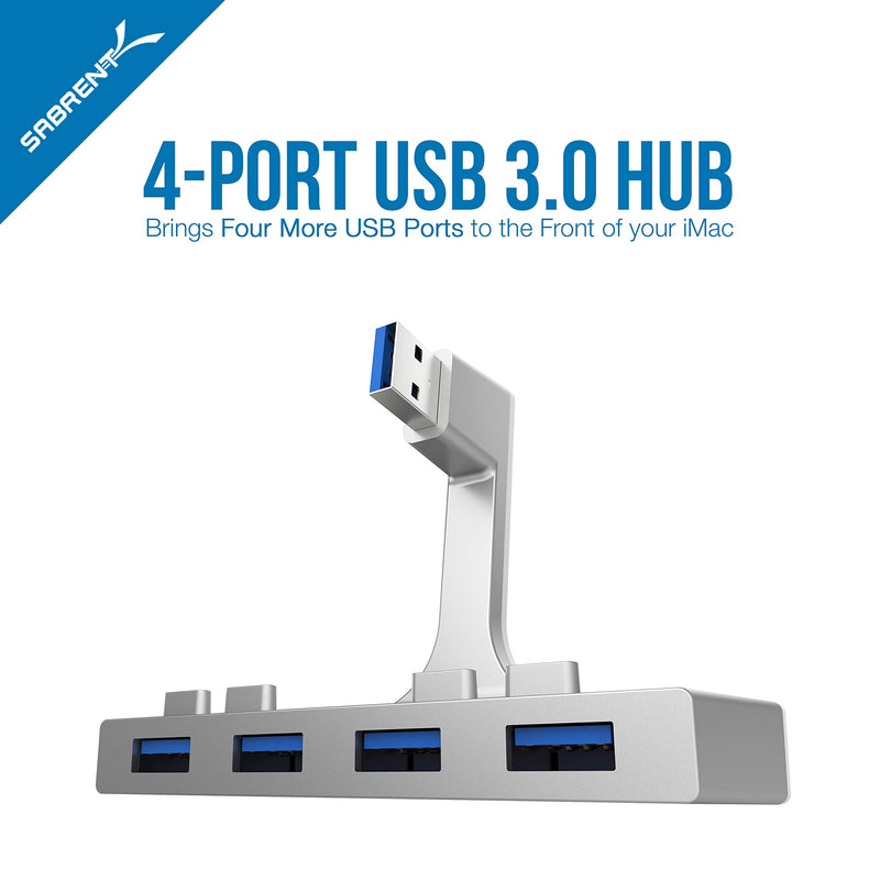 SABRENT 4-Port USB 3.0 Hub for iMac Slim Uni-Body (HB-IMCU) 4-Port for iMac