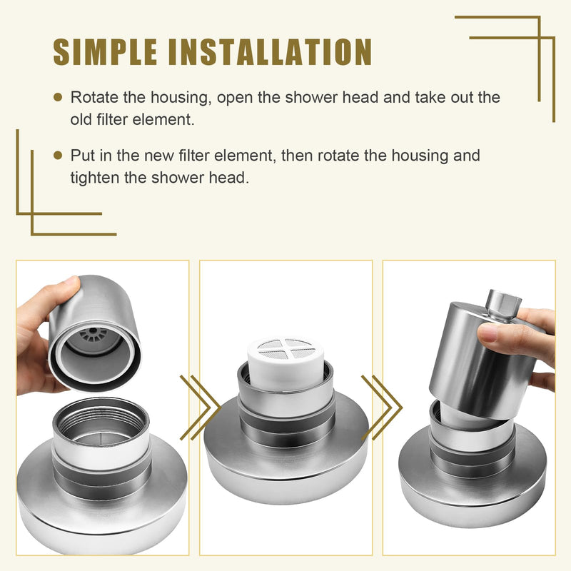 Replacement Shower Filter compatible with Jolie Shower Head Filter,3 Pcs 3 pcs