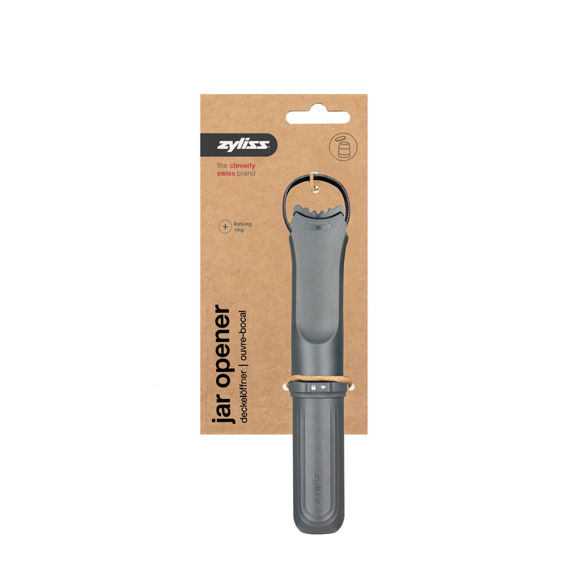 Zyliss Strongboy Jar Opener - Rubberized & Adjustable Jar Opener for Jars Up to 4" - Jar Opener for Seniors & Weak Hands - Kitchen Gadget & Tools - Lid Opener Tool for Jars - White New Grey