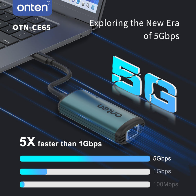 USB-C to Ethernet Adapter - 5Gbps High-Speed,USB-C to RJ45 5000Mbps Ethernet LAN Network Adapter Thunderbolt 4/3 Compatible, for iPhone 15 Pro/Max, MacBook Pro/Air 2023, iPad Pro,iMac and More（5G
