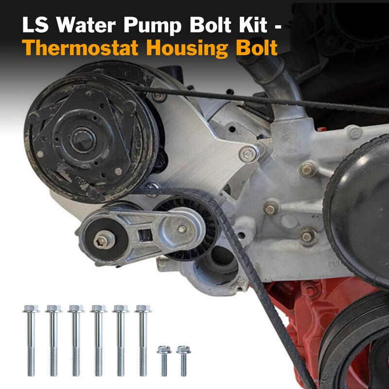 LS Water Pump Bolt Kit Thermostat Bolt Compatible with All GM Chevrolet 1997-2014 LS Series Engines LSX LS1 LS2 LS3 LS6 LS7 LS9 LQ4 LQ9 LM4 L33 LH6 L92 L76 LY2 LY5 LY6 LC95.3L 6.0L 6.2L