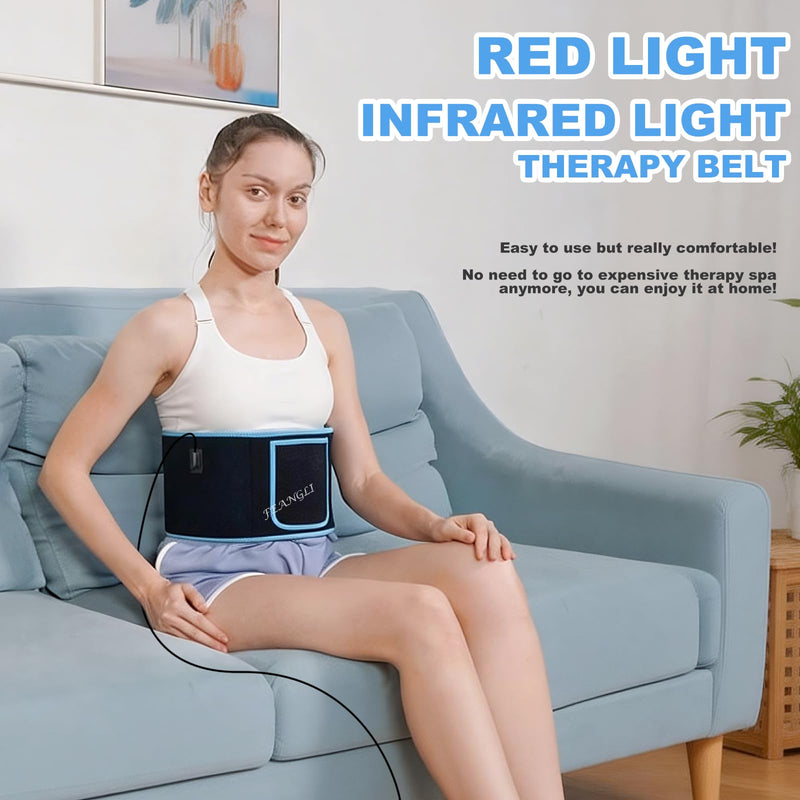 Red Light Therapy Infrared Light Therapy Wrap Belt Wearable Large Pad for Body Waist Back Shoulder Leg Knee, LED 660nm&850nm Red Light Belt Device with Timer Remote Controller, Ideal Gift