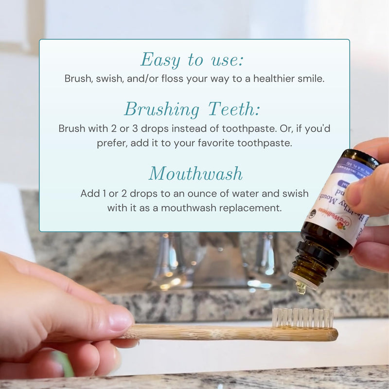 OraWellness Nut Free Healthy Mouth Blend Organic Toothpaste & Mouthwash Alternative Tooth Oil, Natural Mouth Rinse for Healthy Teeth & Gums for Women, Men and Kids, Pack of 1 0.5 Fl Oz (Pack of 1)