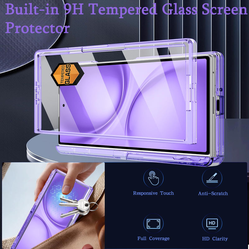 Miqala for Galaxy Z Fold 8 Ultra Case,[Glow in The Dark][Compatible with Magsafe][Hidden Stand][Built-in Screen Protector][Hinge Protection] Slim Case for Samsung Galaxy Z Fold 8 Ultra,Butterfly Dark Butterfly