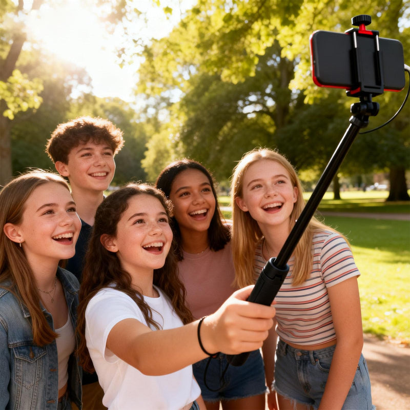 Generic Compact Tripod with Cold Shoe and Ball Head | Selfie Stick Stand for Live Streaming Photography