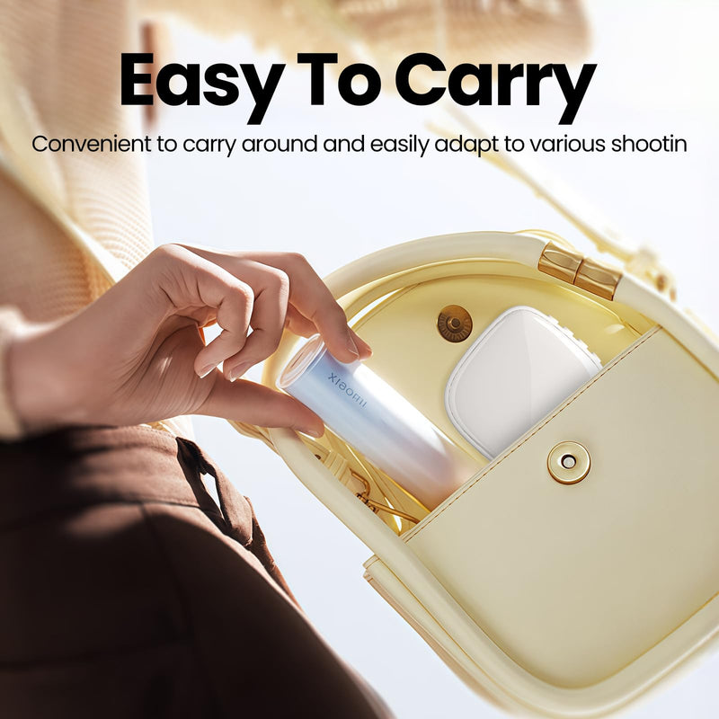 Magnetic Selfie Light, 3 Color Modes, 1000mAh Foldable & Rotatable Fill Light, Compatible with iPhone 11-17 Series, Samsung, MagSafe, White
