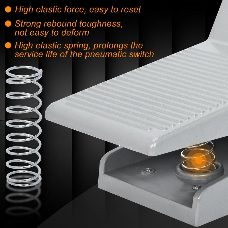AIWFL Pneumatic Foot Pedal Valve 4F210-08G 1/4" NPT Nonslip Momentary 2 Position 5 Way Pressure Control Foot Air Switch Foot Switch